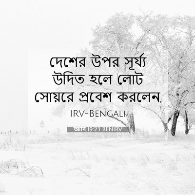 Picture 07 - আদি 19:23 BENIRV - দেশের উপর সূর্য্য - Bible Verse Picture