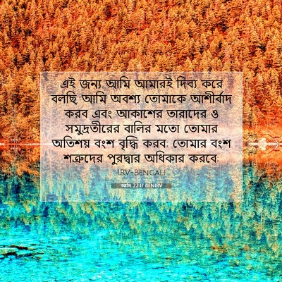 Picture 07 - আদি 22:17 BENIRV - এই জন্য আমি আমারই - Bible Verse Picture