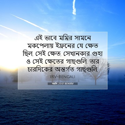 Picture 07 - আদি 23:17 BENIRV - এই ভাবে মম্রির - Bible Verse Picture