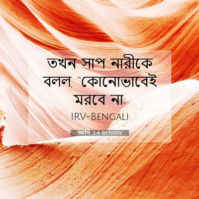 Picture 07 - আদি 3:4 BENIRV - তখন সাপ নারীকে বলল, - Bible Verse Picture