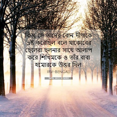 Picture 07 - আদি 34:13 BENIRV - কিন্তু সে তাদের - Bible Verse Picture