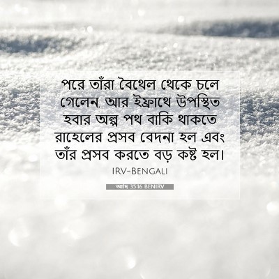 Picture 07 - আদি 35:16 BENIRV - পরে তাঁরা বৈথেল - Bible Verse Picture