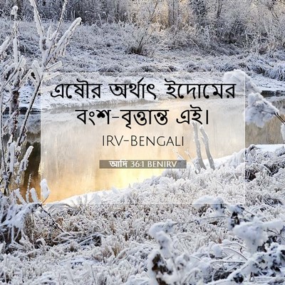 Picture 07 - আদি 36:1 BENIRV - এষৌর অর্থাৎ - Bible Verse Picture