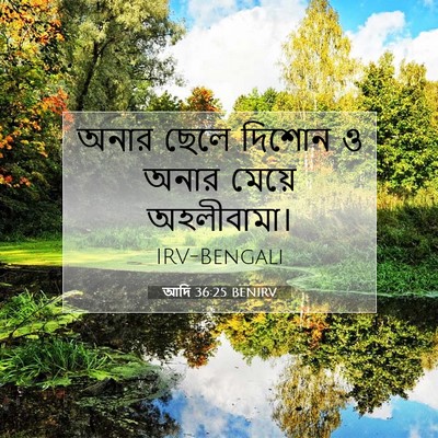 Picture 07 - আদি 36:25 BENIRV - অনার ছেলে দিশোন ও - Bible Verse Picture