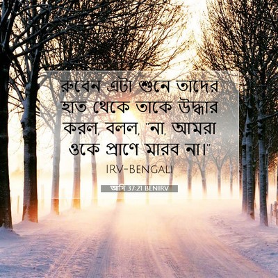 Picture 07 - আদি 37:21 BENIRV - রুবেন এটা শুনে - Bible Verse Picture