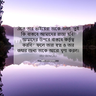 Picture 07 - আদি 37:8 BENIRV - এতে তার ভাইয়েরা - Bible Verse Picture