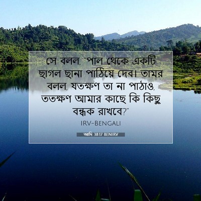 Picture 07 - আদি 38:17 BENIRV - সে বলল, “পাল থেকে - Bible Verse Picture