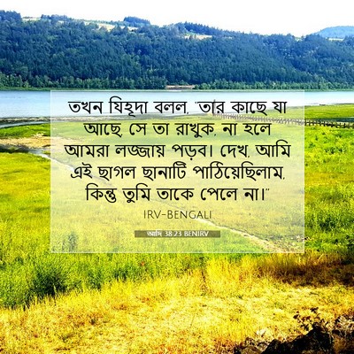 Picture 07 - আদি 38:23 BENIRV - তখন যিহূদা বলল, - Bible Verse Picture