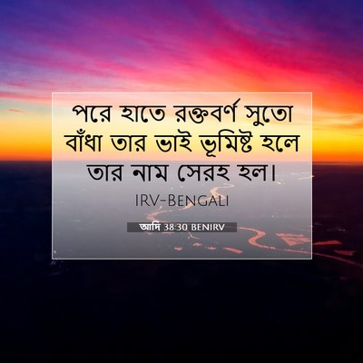Picture 07 - আদি 38:30 BENIRV - পরে হাতে রক্তবর্ণ - Bible Verse Picture