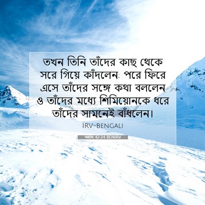 Picture 07 - আদি 42:24 BENIRV - তখন তিনি তাঁদের - Bible Verse Picture