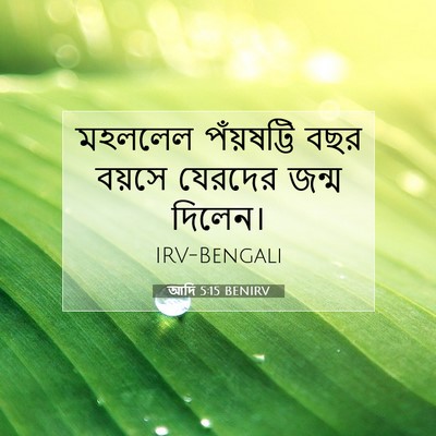 Picture 07 - আদি 5:15 BENIRV - মহললেল পঁয়ষট্টি - Bible Verse Picture