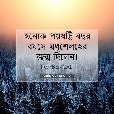 Picture 07 - আদি 5:21 BENIRV - হনোক পয়ষট্টি বছর - Bible Verse Picture