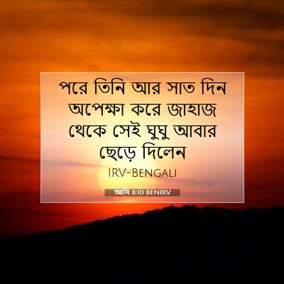 Picture 07 - আদি 8:10 BENIRV - পরে তিনি আর সাত দিন - Bible Verse Picture