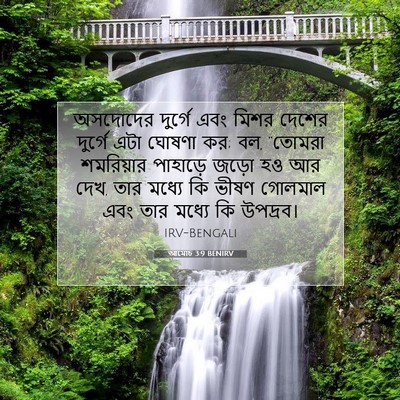 Picture 07 - আমোচ 3:9 BENIRV - অসদোদের দুর্গে - Bible Verse Picture