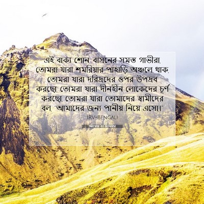 Picture 07 - আমোচ 4:1 BENIRV - এই বাক্য শোন, - Bible Verse Picture