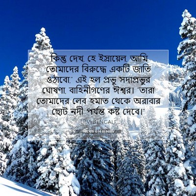 Picture 07 - আমোচ 6:14 BENIRV - “কিন্তু দেখ, হে - Bible Verse Picture