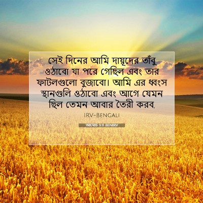 Picture 07 - আমোচ 9:11 BENIRV - সেই দিনের আমি - Bible Verse Picture
