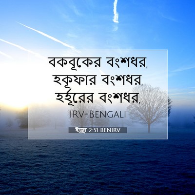 Picture 07 - ইজ্ৰা 2:51 BENIRV - বকবূকের বংশধর, - Bible Verse Picture
