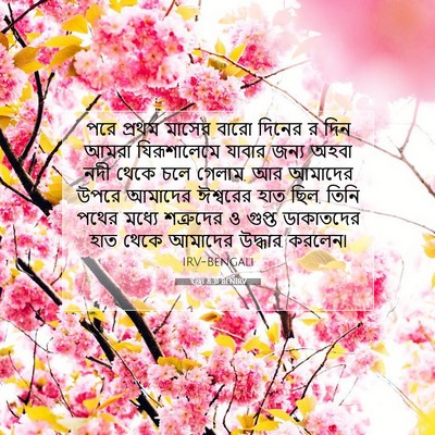 Picture 07 - ইজ্ৰা 8:31 BENIRV - পরে প্রথম মাসের - Bible Verse Picture