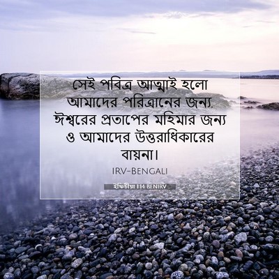 Picture 07 - ইফিচীয়া 1:14 BENIRV - সেই পবিত্র আত্মাই - Bible Verse Picture