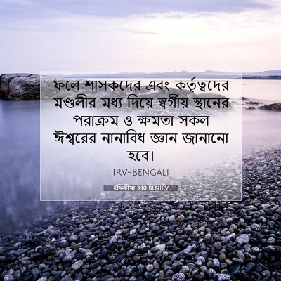 Picture 07 - ইফিচীয়া 3:10 BENIRV - ফলে শাসকদের এবং - Bible Verse Picture
