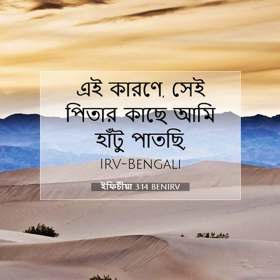 Picture 07 - ইফিচীয়া 3:14 BENIRV - এই কারণে, সেই পিতার - Bible Verse Picture