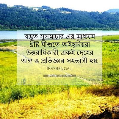 Picture 07 - ইফিচীয়া 3:6 BENIRV - বস্তুত সুসমাচার - Bible Verse Picture