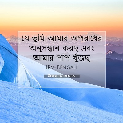 Picture 07 - ইয়োব 10:6 BENIRV - যে তুমি আমার - Bible Verse Picture