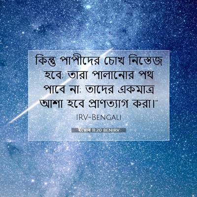 Picture 07 - ইয়োব 11:20 BENIRV - কিন্তু পাপীদের - Bible Verse Picture