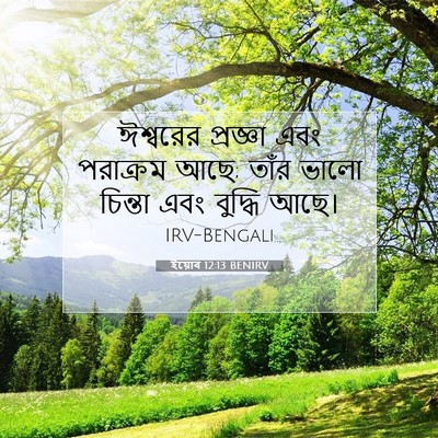 Picture 07 - ইয়োব 12:13 BENIRV - ঈশ্বরের প্রজ্ঞা - Bible Verse Picture