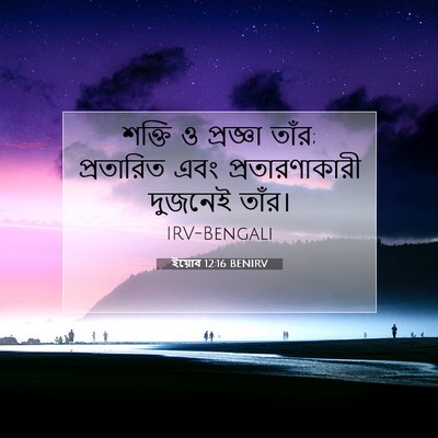 Picture 07 - ইয়োব 12:16 BENIRV - শক্তি ও প্রজ্ঞা - Bible Verse Picture