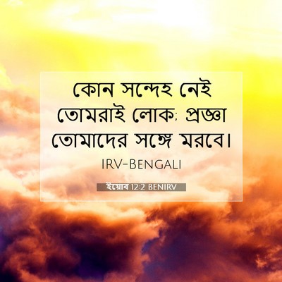 Picture 07 - ইয়োব 12:2 BENIRV - কোন সন্দেহ নেই - Bible Verse Picture