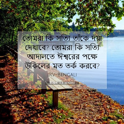 Picture 07 - ইয়োব 13:8 BENIRV - তোমরা কি সত্যি - Bible Verse Picture