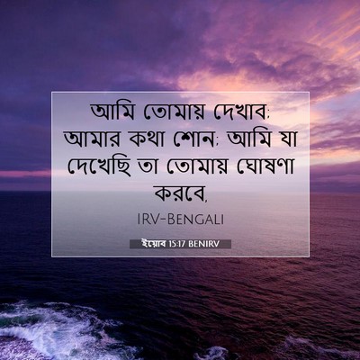 Picture 07 - ইয়োব 15:17 BENIRV - আমি তোমায় দেখাব; - Bible Verse Picture