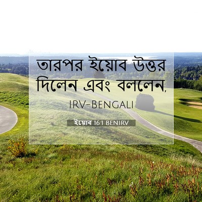 Picture 07 - ইয়োব 16:1 BENIRV - তারপর ইয়োব উত্তর - Bible Verse Picture