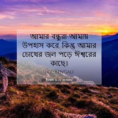 Picture 07 - ইয়োব 16:20 BENIRV - আমার বন্ধুরা - Bible Verse Picture