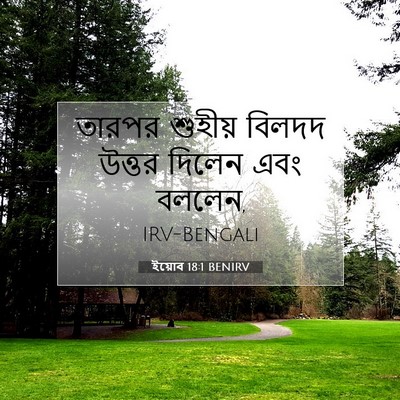 Picture 07 - ইয়োব 18:1 BENIRV - তারপর শুহীয় - Bible Verse Picture