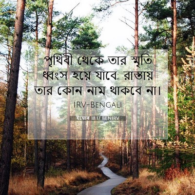 Picture 07 - ইয়োব 18:17 BENIRV - পৃথিবী থেকে তার - Bible Verse Picture