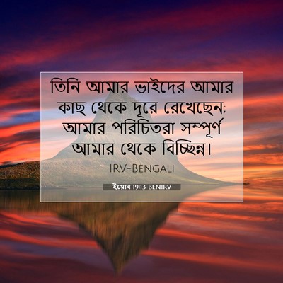 Picture 07 - ইয়োব 19:13 BENIRV - তিনি আমার ভাইদের - Bible Verse Picture