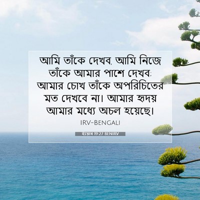 Picture 07 - ইয়োব 19:27 BENIRV - আমি তাঁকে দেখব, আমি - Bible Verse Picture