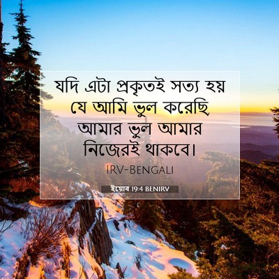 Picture 07 - ইয়োব 19:4 BENIRV - যদি এটা প্রকৃতই - Bible Verse Picture