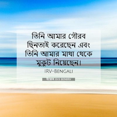 Picture 07 - ইয়োব 19:9 BENIRV - তিনি আমার গৌরব - Bible Verse Picture