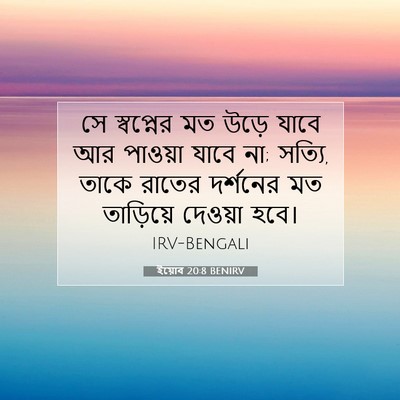 Picture 07 - ইয়োব 20:8 BENIRV - সে স্বপ্নের মত - Bible Verse Picture