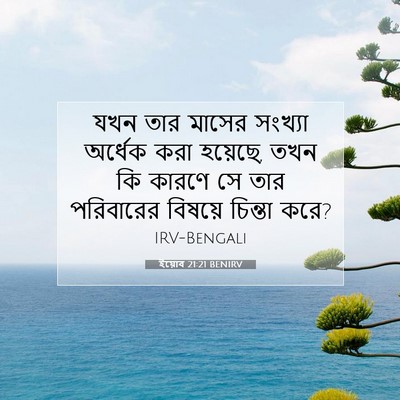 Picture 07 - ইয়োব 21:21 BENIRV - যখন তার মাসের - Bible Verse Picture