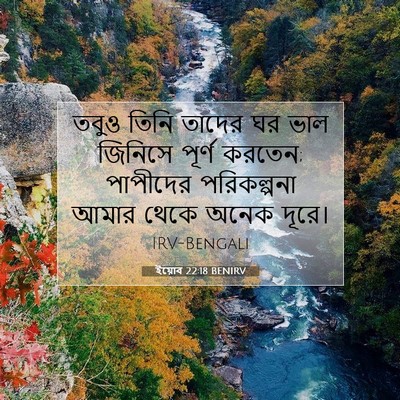 Picture 07 - ইয়োব 22:18 BENIRV - তবুও তিনি তাদের ঘর - Bible Verse Picture