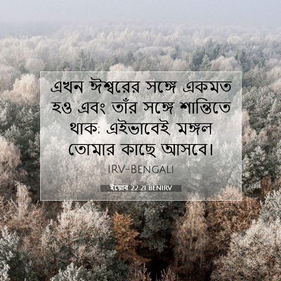 Picture 07 - ইয়োব 22:21 BENIRV - এখন ঈশ্বরের সঙ্গে - Bible Verse Picture