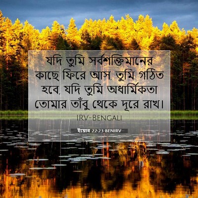 Picture 07 - ইয়োব 22:23 BENIRV - যদি তুমি - Bible Verse Picture