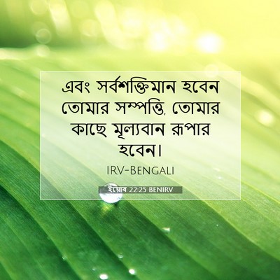 Picture 07 - ইয়োব 22:25 BENIRV - এবং সর্বশক্তিমান - Bible Verse Picture