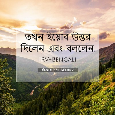 Picture 07 - ইয়োব 23:1 BENIRV - তখন ইয়োব উত্তর - Bible Verse Picture
