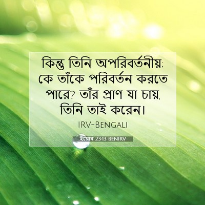Picture 07 - ইয়োব 23:13 BENIRV - কিন্তু তিনি - Bible Verse Picture